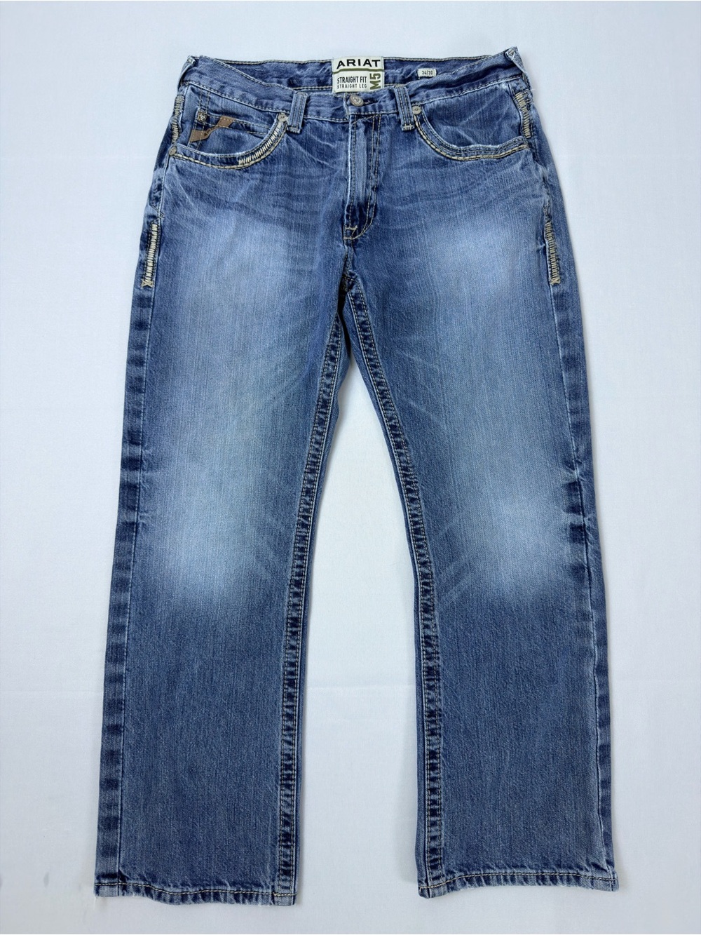 Ariat M5 Straight Fit Straight Leg Jeans Men’s 34x30 Western Cowboy Denim